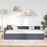 vidaXL Kutni okvir kreveta Ostalo s uzglavljem Tamno siva 80 x 200 cm | shoptok.hr
