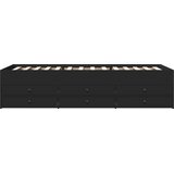  Dnevni krevet s ladicama bez madraca crni 75x190 cm | shoptok.hr