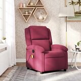 vidaXL masažni naslanjač vinsko rdeč žamet | Shoptok.si