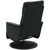 vidaXL Naslonjač od umjetne kože s osloncem za noge crni | shoptok.hr