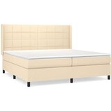  S oprugama i madracem krem 200 x 200 cm od tkanine | shoptok.hr