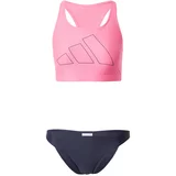 Adidas Športne bikini 'Big Bars' siva / roza