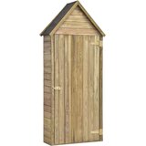 vidaXL Vrtna lopa za orodje z vrati 77x28x178 cm impregnirana borovina Cene