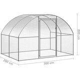 vidaXL Zunanji kokošnjak 3x2x2 m pocinkano jeklo | Shoptok.si