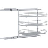  Kuhinjska izvlačna žičana košara s 3 razine srebrna 47x35x56 cm | shoptok.hr