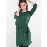 INPRESS Dress with envelope bottom, tied green | shoptok.hr