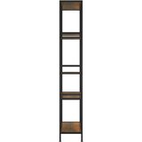  Polica za knjige 80x30x180 cm od čelika i konstruiranog drva | shoptok.hr