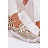 Boto Women's Sports Shoes With Mesh And Studs Beige Ogalda | shoptok.hr