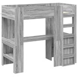  Postelja na podstrešju z mizo Siva Sonoma 75 x 190 cm, (5000137013) | Shoptok.si