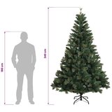  Umjetno božićno drvce s nogom 240 cm PVC i metal Zelena - Zelena 240 cm bez LED svjetala | shoptok.hr