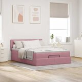  Otomanski krevet s madracima ružičasti 140x200 cm baršun | shoptok.hr