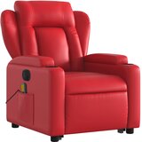  Električni masažni naslonjač na podizanje umjetna koža crveni | shoptok.hr