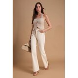 TRENDYOLMILLA ženske pantalone Twoaw26Je00025, Ecru-Ecru Cene