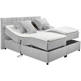 MID.YOU POSTELJA BOXSPRING 180 cm x 200 cm , tekstil, leseni material svetlo siva | Shoptok.si
