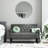  the living store klop z naslonom temno siva 120x62x75,5 cm blago - klop, (21449170) Cene
