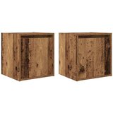  Stenska nočna omarica 2 kosa starinski les 38x34x40 cm | Shoptok.si