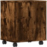 vidaXL Stojalo za tiskalnik s kolesi dimljeni hrast 41x32x48 cm | Shoptok.si