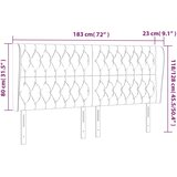  Uzglavlje s ušima smeđesivo 183x23x118/128 cm od tkanine | shoptok.hr