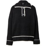 River Island Pulover črna / bela | Shoptok.si