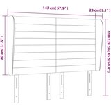  Uzglavlje s ušima plavo 147x23x118/128 cm od tkanine | shoptok.hr