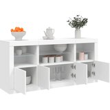  Komoda s LED svjetlima bijela 142,5 x 37 x 67 cm | shoptok.hr