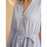 Sinsay Mini babydoll haljina s viskozom i dodatkom lana | shoptok.hr