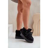 Boto FR1 Women's Lace-Up Snow Boots with Thick Sole Black Loso | Eponuda.ba