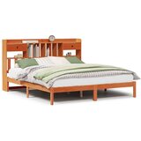 vidaXL Krevet s regalom za knjige bez madraca 180x200 cm od borovine | shoptok.hr