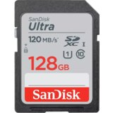 San Disk sdhc 128GB ultra 120MB/s class 10 uhs-i Cene'.'