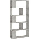 Furnova Knjižna omara/paravan betonsko siva 80x24x159 cm iverna plošča, (21932130) | Shoptok.si