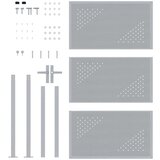  Dvorišna vrata - Vrtna vrata Srebrno 100 x 150 cm Nehrđajući čelik | shoptok.hr