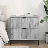  Noćni ormarić s ladicama Sivi hrast sonoma 63.5 x 36 x 61 cm | shoptok.hr