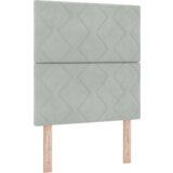vidaXL Box Spring Postelja z Vzmetnico Svetlo Siva 80x200 cm Žamet | Shoptok.si