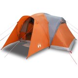  Kupolasti obiteljski šator 6 osoba sivo-narančasti vodootporni Narančasta 375 x 225 x 176 cm | Shoptok.si