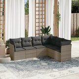 Maison Chic Seti vrtnega pohištva - Vrtna garnitura - Vrtni pohištvo set 6-delna z blazinami siv poli ratan, (21808128) | Shoptok.si