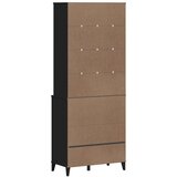  Visoka komoda VIKEN crna 80 x 40 x 200 cm od masivne borovine | Eponuda.ba