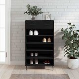 Ormarić za cipele crni 60 x 35 x 105 cm od konstruiranog drva Cijene