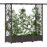  Povišeni krevet s mrežom i krovom Smeđa 164 x 40 x 121 cm PP | Eponuda.com