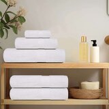 vidaXL Set ručnika od 6 dijela "FROGN" bijeli 100% pamuk | shoptok.hr