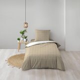 Douceur d intérieur Bela/bež enojna bombažna posteljnina 140x200 cm Cadria – | Shoptok.si