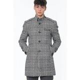 Dewberry PLT8391 MEN'S COAT-PATTERNED BLACK Cene