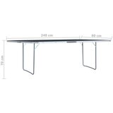  Zložljiva miza za kampiranje siva iz aluminija 240x60 cm, (20816963) | Shoptok.si