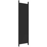 Sobna pregrada s 5 panela crna 250x200 cm od tkanine | Eponuda.ba