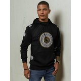DStreet Bluza męska z kapturem i nadrukiem czarna | Shoptok.si
