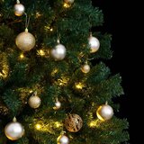  Umjetno božićno drvce 300 LED sa šarkama i kuglicama 240 cm | shoptok.hr