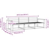  Set vanjskih sofa 3 pcs Bijela 257,5 x 83 x 73 cm | shoptok.hr