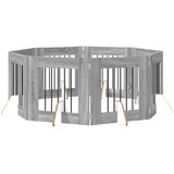  Vrata za pse z stojali 8 pcs Siva Sonoma 60 x 60 cm, (5000232678) | Shoptok.si
