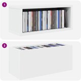  Stalak za CD-ove 2 kom. Bijela 40 x 17 x 17 cm | shoptok.hr