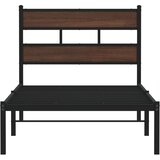 vidaXL Okvir kreveta bez madraca s uzglavljem boja hrasta 75x190 cm | shoptok.hr