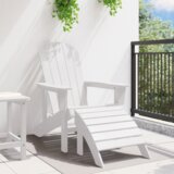 vidaXL Adirondack stolica s osloncem za noge Bijela HDPE | shoptok.hr